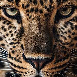 Leopard's Gaze - A Captivating Closeup Portrait by Land of Dreams
