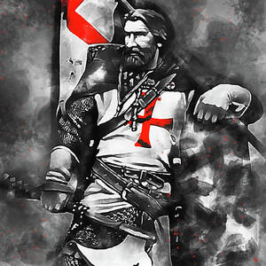 Crusader Warrior - 16 by AM FineArtPrints