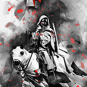 Crusader Warrior - 17 by AM FineArtPrints