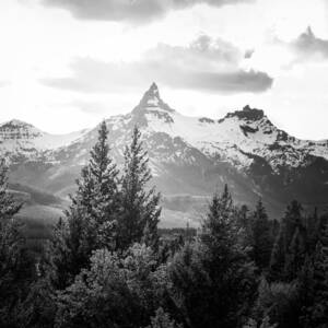 Dramatic Beartooth Peak Black And White by Dan Sproul