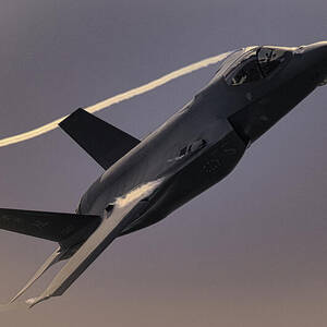 F-35 Fighter Jet in Flight by Rene Vasquez