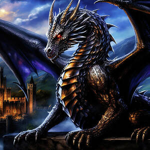 Fernyiges, the Lord of Black Dragons - 06 by AM FineArtPrints