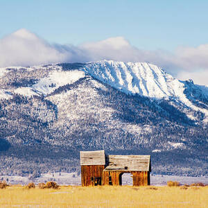Frosty and Weathered - Old Barn and Snowy Mountain by Mike Lee Frosty and Weathered - Old Barn and Snowy Mountain by Mike Lee