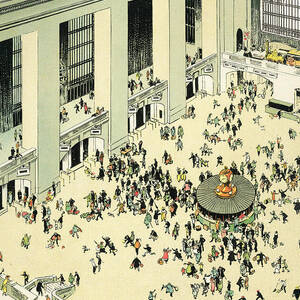 Grand Central Station - Up and Down New York - NY scenes and sites by Tony Sarg by Tony Sarg