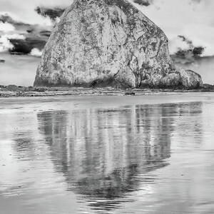 Haystack Rock Reflection by Bruce Block