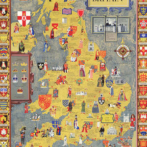 Jet BOAC to Historic Britain - Vintage pictorial map of Great Britain by Boac