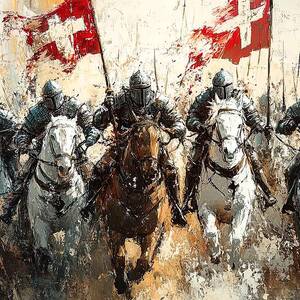 Knights of Steel, Templars at war - 01 by AM FineArtPrints