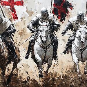 Knights of Steel, Templars at war - 02 by AM FineArtPrints