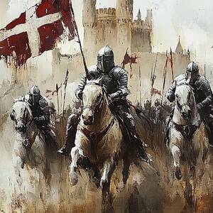 Knights of Steel, Templars at war - 03 by AM FineArtPrints