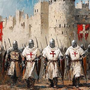 Knights of Steel, Templars at war - 04 by AM FineArtPrints