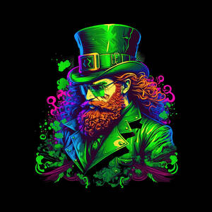 Leprechaun St Patricks Day Retro Abstract by Flippin Sweet Gear