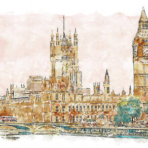 London Cityscape - 14 by AM FineArtPrints