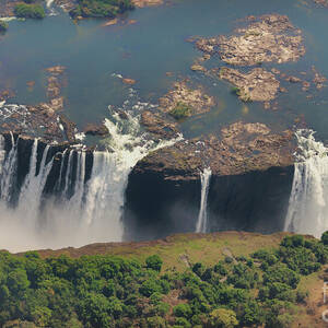 Majestic Aerial View of Victoria Falls by Natural Focal Point Photography