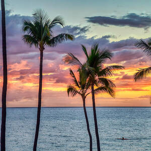 Maui sunset kyaker by Bruce Block