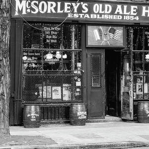 McSorley's Established 1854 NYC BW by Susan Candelario