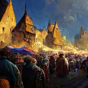 Medieval Fantasy Town, 09 by AM FineArtPrints