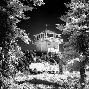 Mills Peak Lookout - Historic Plumas County Fire Tower - Infrared by Mike Lee