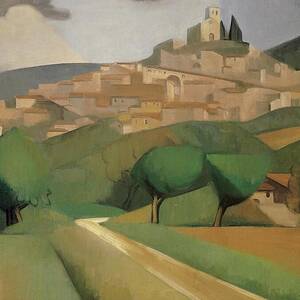 Mirmande, Drome - French landscape with a church on the hilltop by Dorrit Black by Dorrit Black Mirmande, Drome - French landscape with a church on the hilltop by Dorrit Black by Dorrit Black