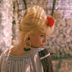 Mylene Demongeot Glamour Side Profile Blonde 1961 western The Singer Not The Song Portrait Pose by Silver Screen Mylene Demongeot Glamour Side Profile Blonde 1961 western The Singer Not The Song Portrait Pose by Silver Screen