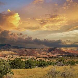 New Mexico Landscape - Abiquiu Southwest Territory by Rebecca Herranen