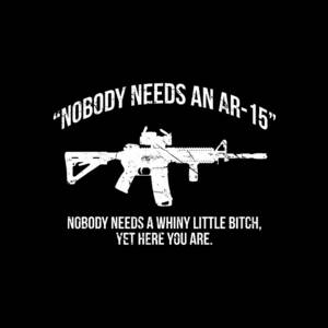 Nobody Needs An AR-15 Pro-2A by Flippin Sweet Gear Nobody Needs An AR-15 Pro-2A by Flippin Sweet Gear