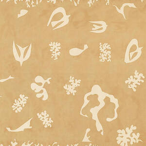 Oceanie, le ciel, - Oceania, The Sky - Cut-outs with flying birds of Tahiti by Henri Matisse, beige by Henri E B Matisse