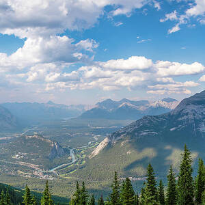 Panorama of Banff from Sulphur Mountain by John Twynam