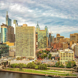 Philadelphia Skyline Looking East by Elvira Peretsman