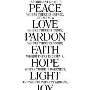 Prayer of St.Francis - An instrument of your peace 2 - Minimal, Typewriter Print - Motivational Poem by Studio Grafiikka