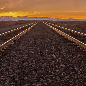 Rails Into the Sunset by Mike Lee