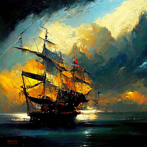 Sailing at Sunset, 02 by AM FineArtPrints Sailing at Sunset, 02 by AM FineArtPrints