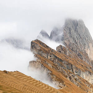 Seceda Mountain Peaks in Dolomites by Elvira Peretsman