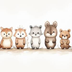 Seven woodland friends by Land of Dreams