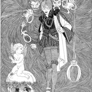 Shakespeare Hamlet illustrations by John Austen - Skull, cherub, masks by John Archibald Austen