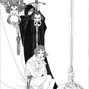 Shakespeare Hamlet illustrations by John Austen - Skull, sword, masks and Death by John Archibald Austen Shakespeare Hamlet illustrations by John Austen - Skull, sword, masks and Death by John Archibald Austen