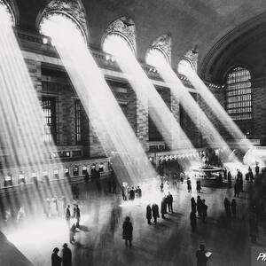 Sun Beams Into Grand Central Station by Hal Morey