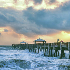 Sunrise Fishing at Juno Pier by Laura Fasulo Sunrise Fishing at Juno Pier by Laura Fasulo