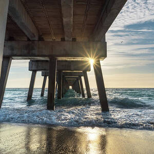 Sunrise Under Juno Pier by Laura Fasulo Sunrise Under Juno Pier by Laura Fasulo