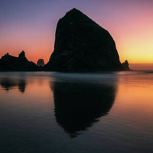 Sunset at Haystack Rock by Dan Sproul Sunset at Haystack Rock by Dan Sproul