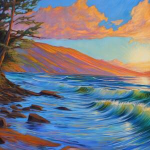 Sunset Impression by Eris And AI Sunset Impression by Eris And AI