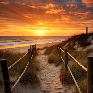 Sunset Path by Land of Dreams
