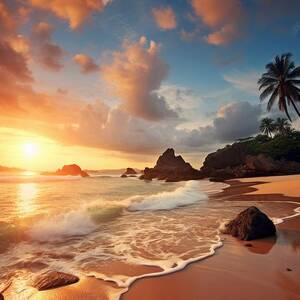 Sunset Waves by Land of Dreams