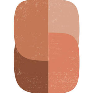 Terracotta Abstract 14 - Modern, Contemporary Art - Abstract Organic Shapes - Brown, Burnt Orange by Studio Grafiikka