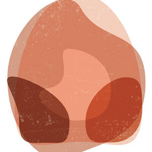 Terracotta Abstract 15 - Modern, Contemporary Art - Abstract Organic Shapes - Brown, Burnt Orange by Studio Grafiikka