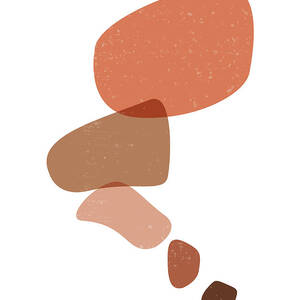 Terracotta Abstract 23 - Modern, Contemporary Art - Abstract Organic Shapes - Brown, Burnt Orange by Studio Grafiikka