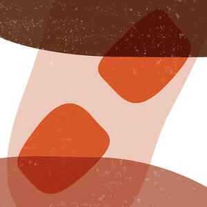 Terracotta Abstract 30 - Modern, Contemporary Art - Abstract Organic Shapes - Brown, Burnt Orange by Studio Grafiikka