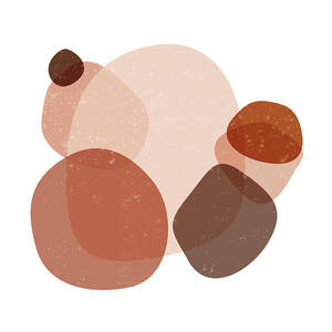 Terracotta Abstract 32 - Modern, Contemporary Art - Abstract Organic Shapes - Brown, Sienna by Studio Grafiikka