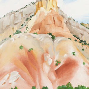 The Cliff Chimneys, Pedernal, New Mexico by Georgia O'Keeffe by Georgia O'Keeffe The Cliff Chimneys, Pedernal, New Mexico by Georgia O'Keeffe by Georgia O'Keeffe
