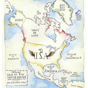 The Latest Authorized Nearly Legal Map of the United States by Barry Blitt The Latest Authorized Nearly Legal Map of the United States by Barry Blitt