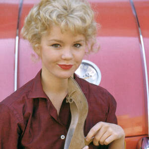 Tuesday Weld Vintage Car Elegant Glamour Pose Holding High Heel 1962 by Silver Screen
